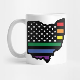 Rainbow Flag Ohio Flag Mug